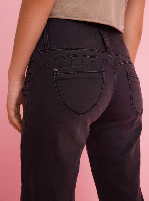 Jeans Skinny Tiro Alto Cuatro Botones Push UP-3