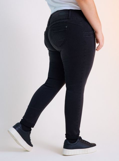 Jeans Skinny 4 Botones Tiro Alto Push Up-2
