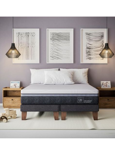 Cama Europea Ortopedic Advance King + Respaldo New Torino Chocolate-4