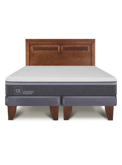 Cama Europea Ortopedic Advance 2 Plazas Base Dividida + Respaldo Milán-1