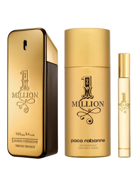Set de Belleza One Million Hombre EDT 100 ml + Desodorante 150 ml + Travel Spray 10 ml-0