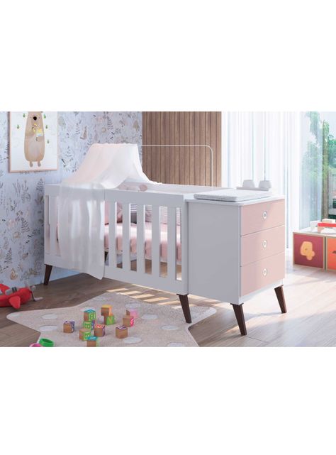Cuna Encanto Celeste Kidscool-3