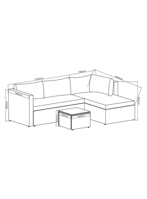 Set Living Modular Amarallis Rattan-4