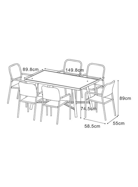Juego de Comedor 6 Personas Gardenia-4