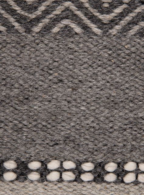 Alfombra 160 x 230 cm Wool Tribal Rayas Gris-1