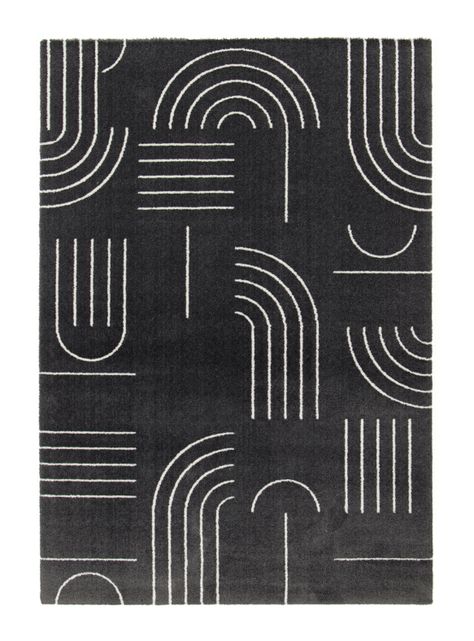 Alfombra 200 x 290 cm Nevada Negro Forma-0