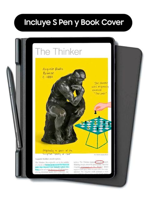 Tablet Samsung Galaxy Tab S6 Lite Gris + Book Cover (10.4", 64gb, Wifi)-0