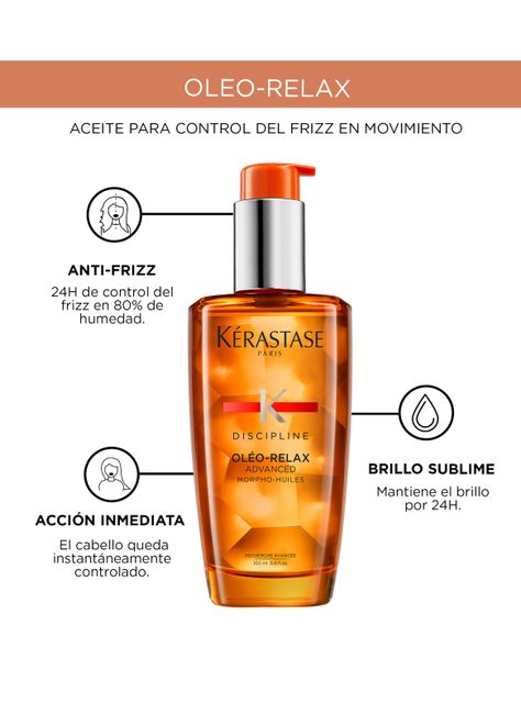 Aceite Anti-Frizz Cabello Voluminoso E Indisciplinado Oléo-Relax Discipline 100ml-3