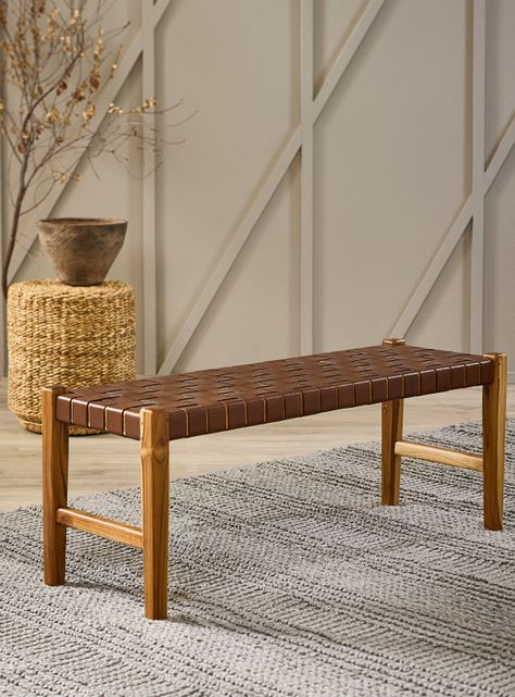 Banqueta Austral Cuero 120x41x46 cm-0