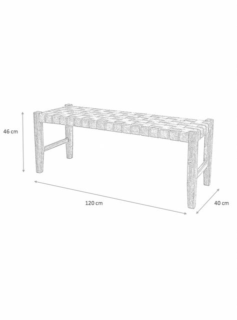 Banqueta Austral Cuero 120x41x46 cm-2