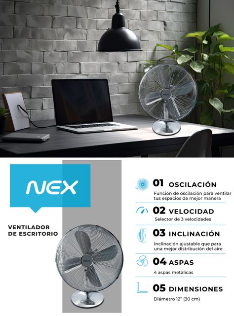 Ventilador de Sobremesa 3 Velocidades 12" DCP1220I-6