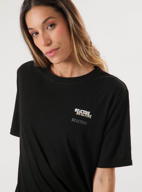 Polera Lisa T-Shirt Manga Corta Logo-2