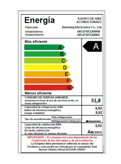 Aire Acondicionado Split Mural Inverter 12000 BTU WiFi Frío-Calor-6