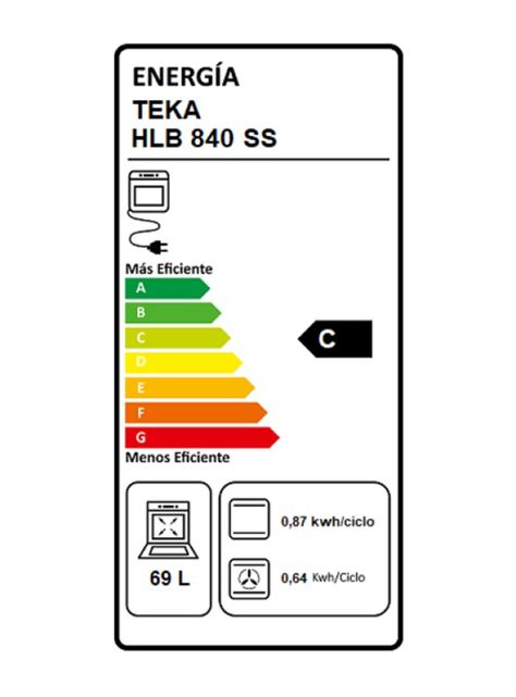 Horno Empotrable Eléctrico HLB-840 SS 69 Litros-8