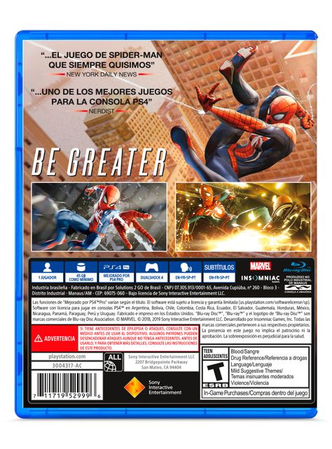Juego PlayStation PS4 Spiderman-1