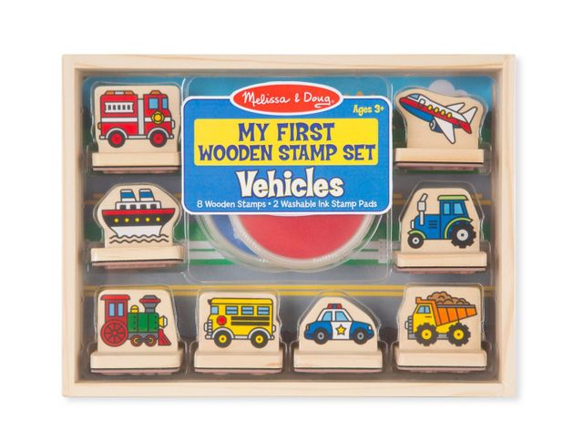 Melissa & Doug Mi Primer Set de Stamps Vehículos Caramba-0