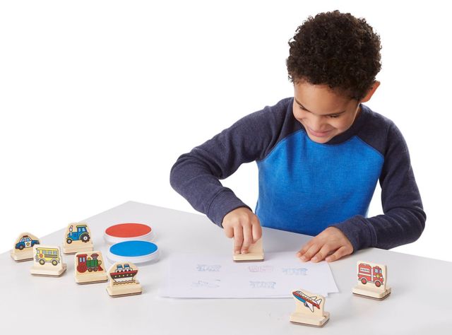 Melissa & Doug Mi Primer Set de Stamps Vehículos Caramba-2