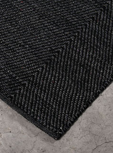 Alfombra Lana Algodón Espiga Gris Oscuro 200x300 cm-1
