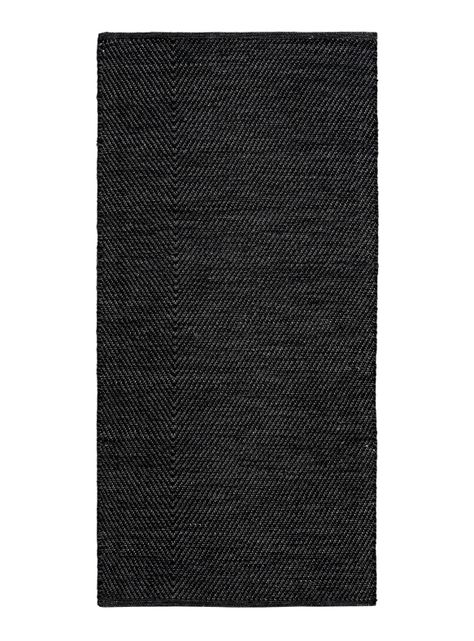 Alfombra Lana Algodón Espiga Gris Oscuro 200x300 cm-0
