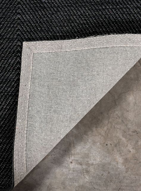 Alfombra Lana Algodón Espiga Gris Oscuro 200x300 cm-2