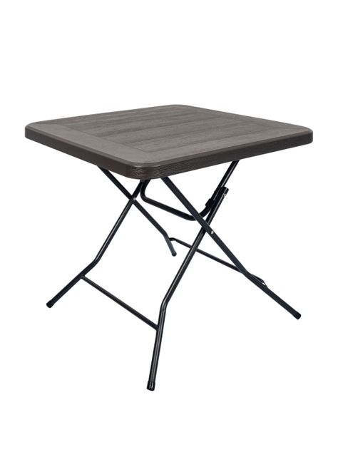 Mesa Plegable Cuadrada Gris 80 cm-0