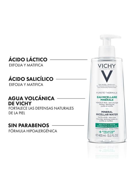 Agua Micelar Purete Thermale Piel Mixta-Grasa 400 ml Vichy-2