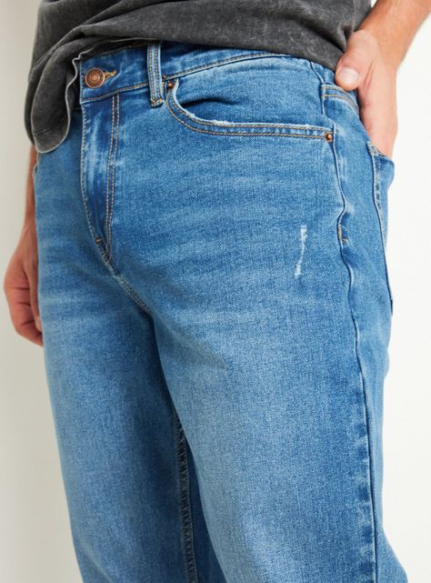 Jeans Cinco Bolsillos 1 Slim Azul Medio-2
