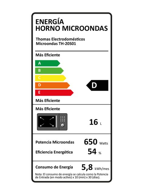 Microondas Análogo 20 Litros 800W TH-20S01-4