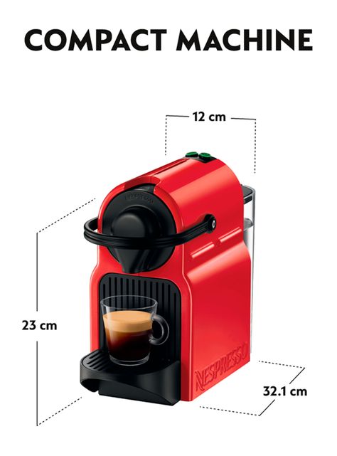 Cafetera de Cápsulas 700 ml Inissia Roja-1