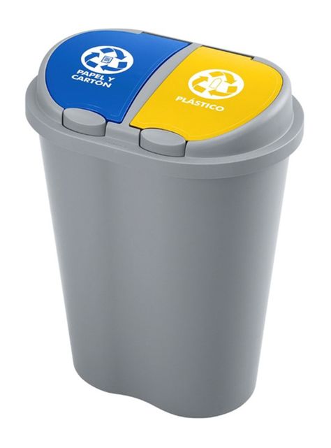 Basurero Rimax 50 lt 2 Entradas con Pedal-0