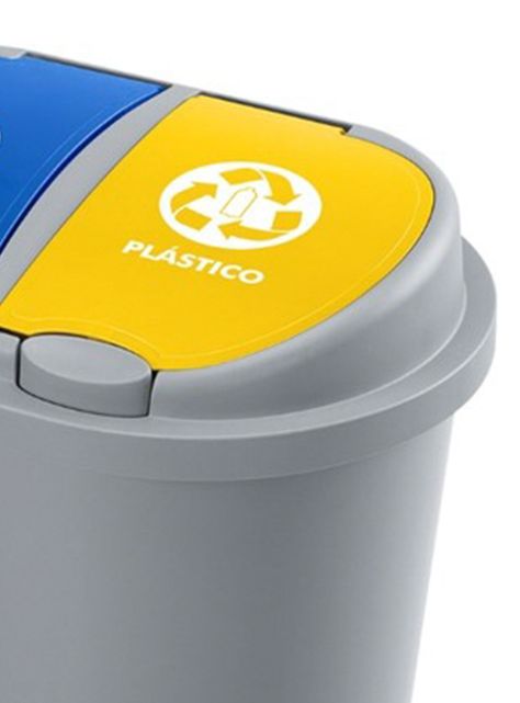 Basurero Rimax 50 lt 2 Entradas con Pedal-2