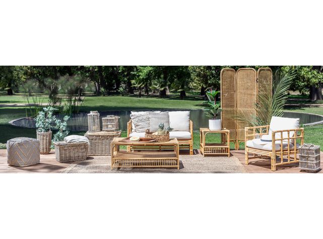 Pouf Villa Costa 40 x 40 x 40 cm 72 Beige-Café-3