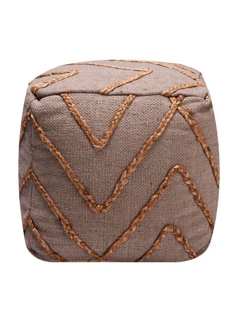 Pouf Villa Costa 40 x 40 x 40 cm 72 Beige-Café-0