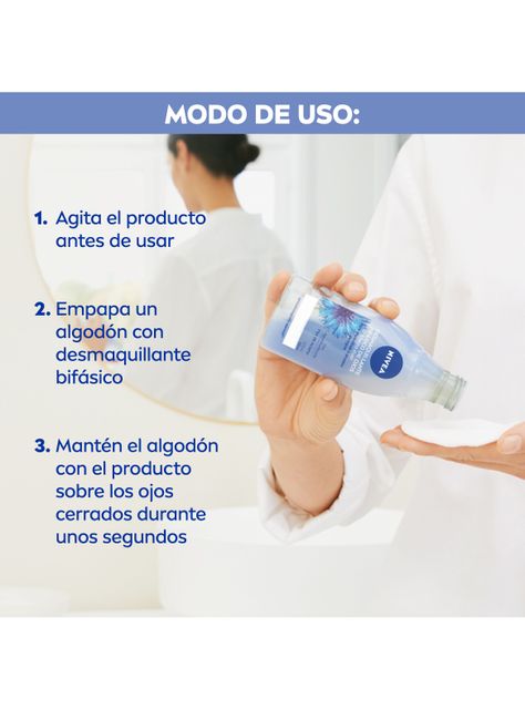 Desmaquillante facial Bifásico de Ojos 125ml Nivea-3