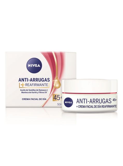 Crema Nivea Facial Antiarrugas 45+ Reafirmante 50 ml-1