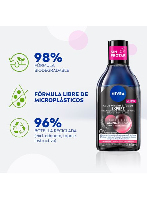 Desmaquillante Agua Micelar Bifásica 400 ml Nivea-2