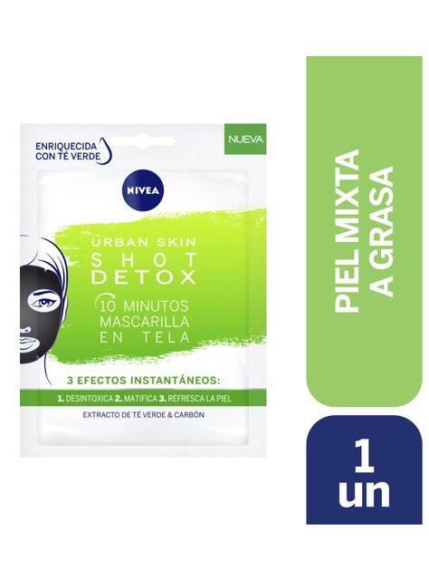 Mascarilla Nivea en Tela Urban Skin Shot Detox 10 Minutos-0