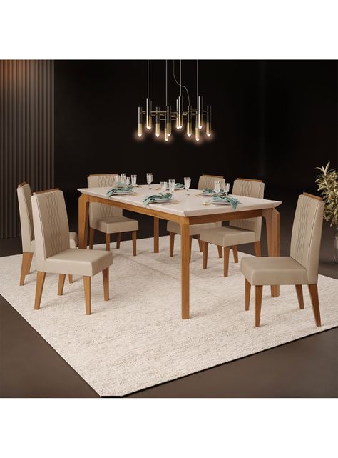 Juego Comedor Miraflores + 6 Sillas-3
