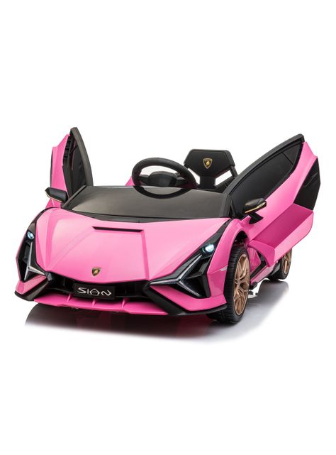 Auto a Batería Lamborghini Rosado-2