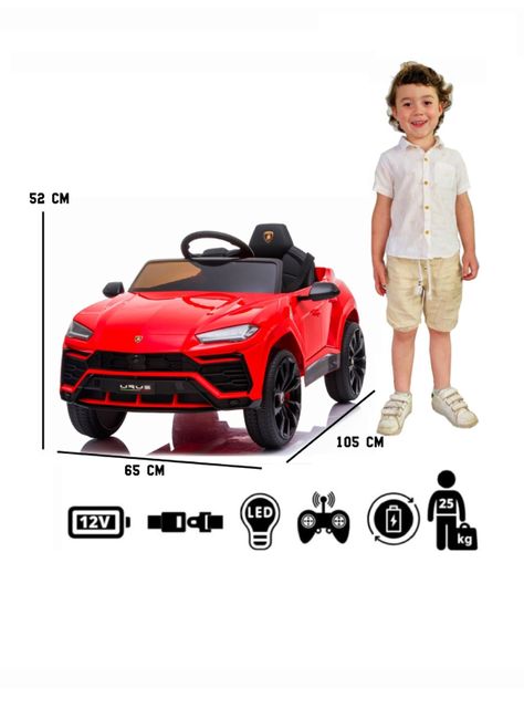 Auto Urus Rojo Batería 12V Licencia Lamborghini-4