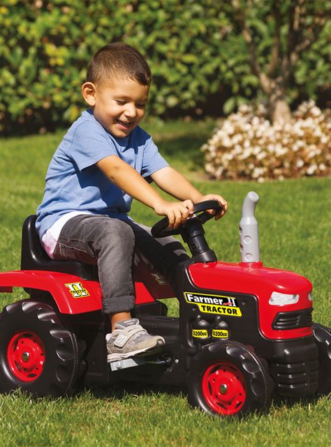 Tractor A Pedales Farmer Rojo-3