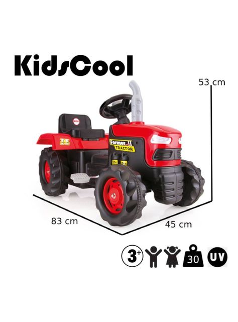 Tractor A Pedales Farmer Rojo-1