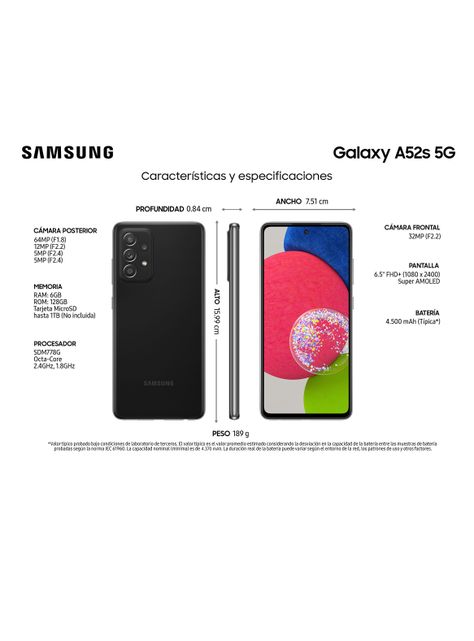 Smartphone Galaxy A52s 5G 128GB Awesome Black Liberado-1