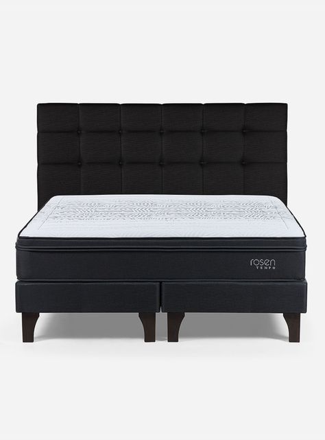 Cama Europea Tempo King + Respaldo Issey Grafito-1