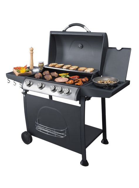 Parrilla a Gas Indiana 4 Quemadores + Quemador Lateral-4