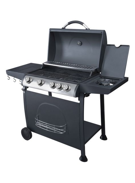 Parrilla a Gas Indiana 4 Quemadores + Quemador Lateral-0