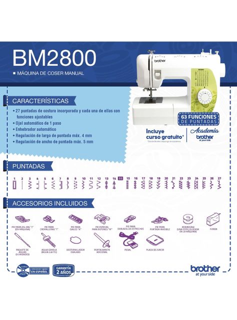 Máquina de Coser 28 Puntadas BM2800-4