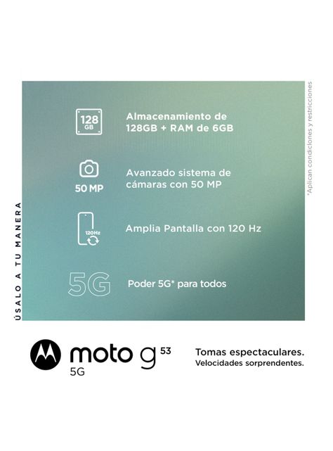 Smartphone Moto G53 5G 128GB 6.5" Azul Liberado-3