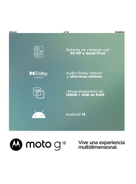 Smartphone Moto G13 128GB 6.5" Azul Liberado-3