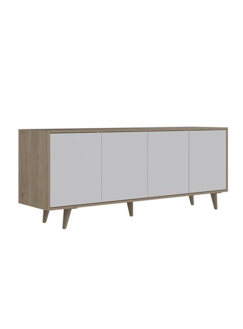 Rack para Tv Bora (1C) Rovere+Blanco Mqz-2